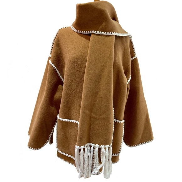 Draped Fringed Combo Jacket NWT (Small) - Picture 1 of 5